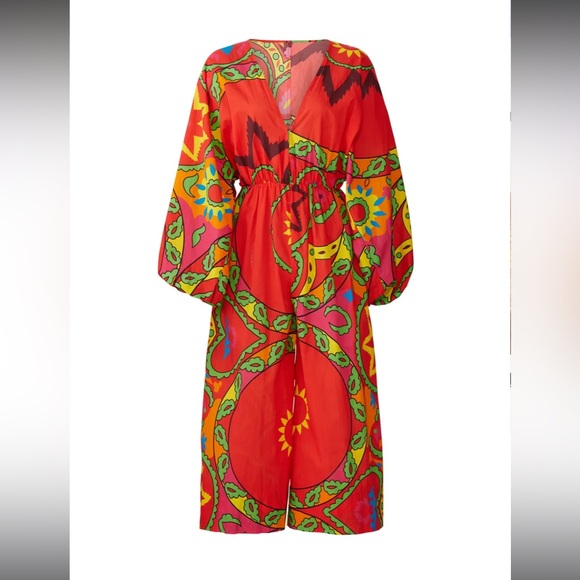 Rhode Blake Printed Jumpsuit Uzbek Red - Picture 3 of 7